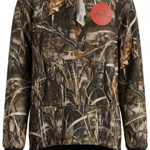 Camouflage Windproof Stretch Fleece Hoodie